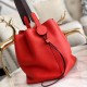 Hermes Licol 17cm Bag In Red Evercolor Calfskin