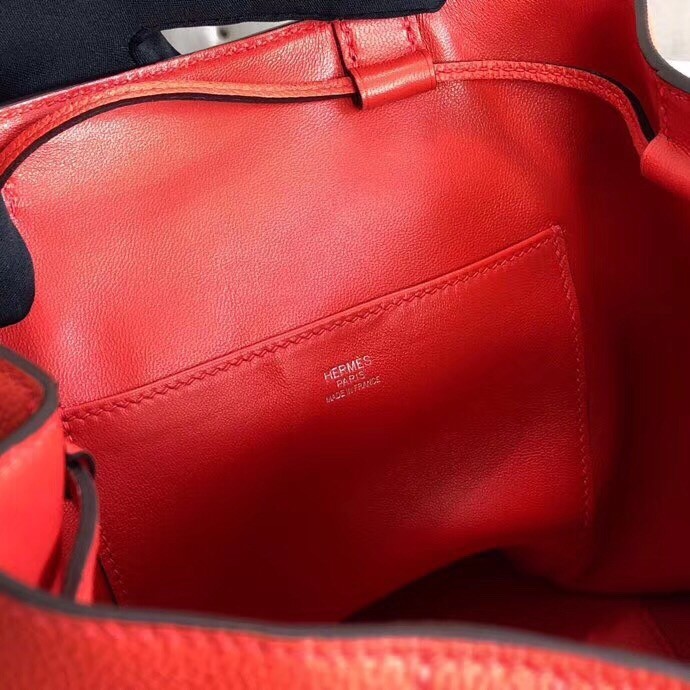 Hermes Licol 17cm Bag In Red Evercolor Calfskin