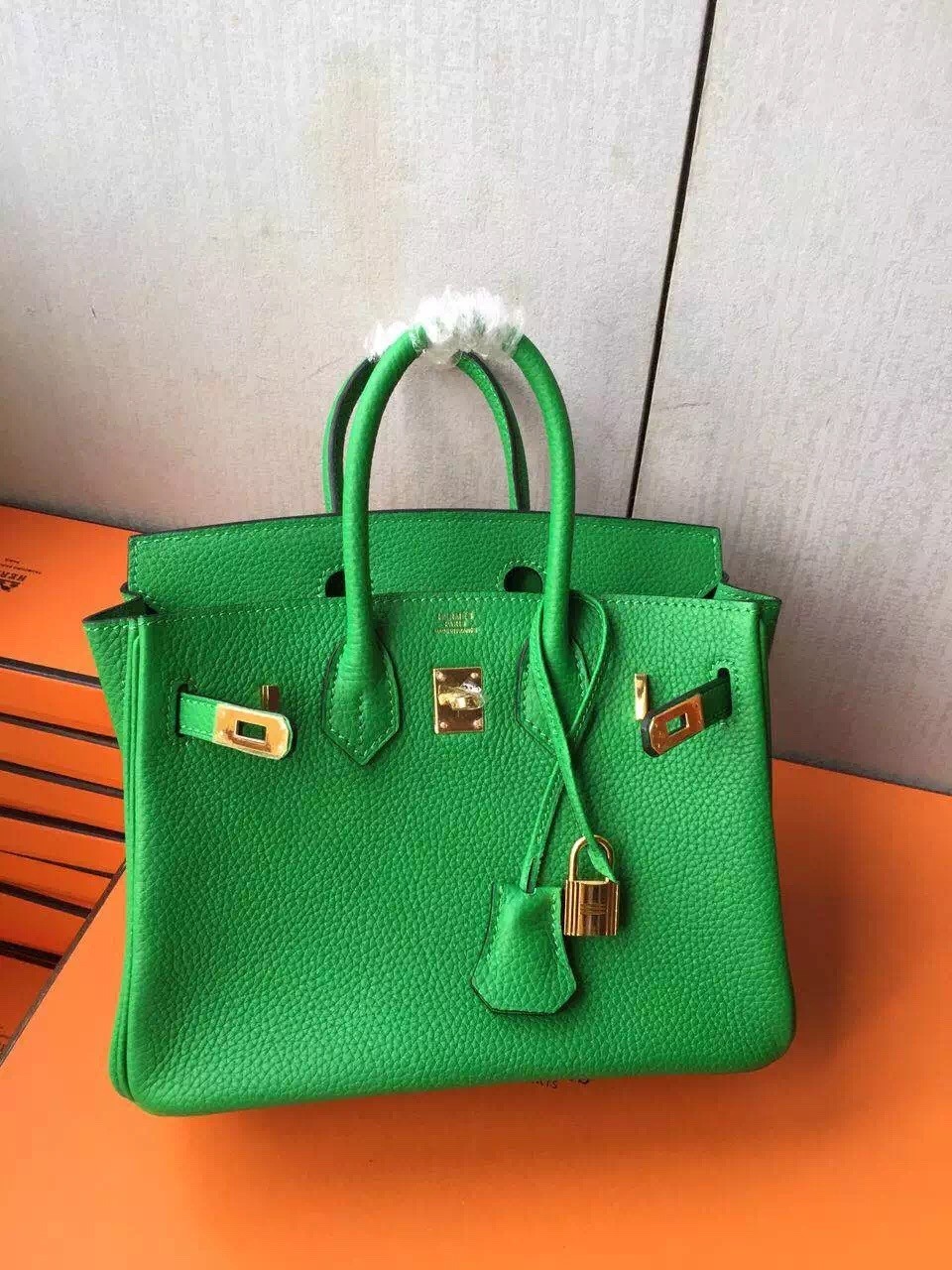 Hermes Bambou Birkin 25cm Clemence Handmade Bag