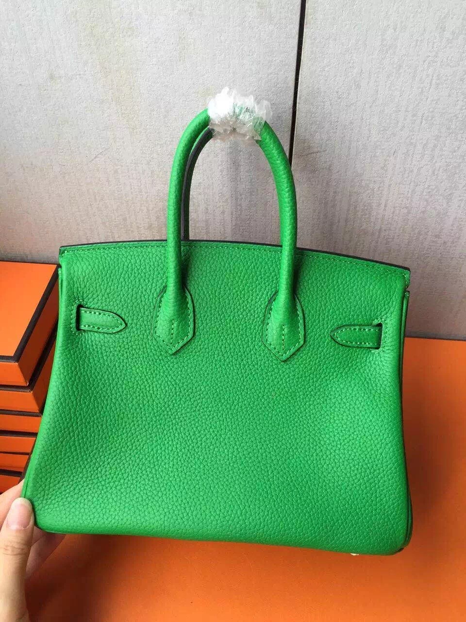 Hermes Bambou Birkin 25cm Clemence Handmade Bag