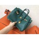 Hermes Malachite Birkin 25cm Clemence Handmade Bag