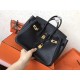 Hermes Black Birkin 25cm Clemence Handmade Bag