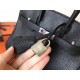 Hermes Black Birkin 25cm Clemence Handmade Bag