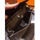 Hermes Herbag Zip 31cm Bag In Black And Taupe