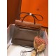 Hermes Herbag Zip 31cm Bag In Brown And Taupe