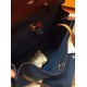 Hermes Herbag Zip 31cm Bag In Camel And Blue