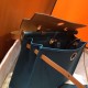 Hermes Herbag Zip 31cm Bag In Brown And Blue