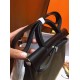 Hermes Herbag Zip 31cm Bag In Black And Canopee