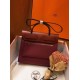 Hermes Herbag Zip 31cm Bag In Camel And Bordeaux