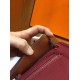 Hermes Herbag Zip 31cm Bag In Camel And Bordeaux