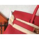 Hermes Red Birkin 25cm Clemence Handmade Bag