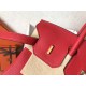 Hermes Red Birkin 25cm Clemence Handmade Bag