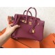 Hermes Ruby Birkin 25cm Clemence Handmade Bag