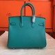 Hermes Malachite Birkin 25cm Epsom Handmade Bag