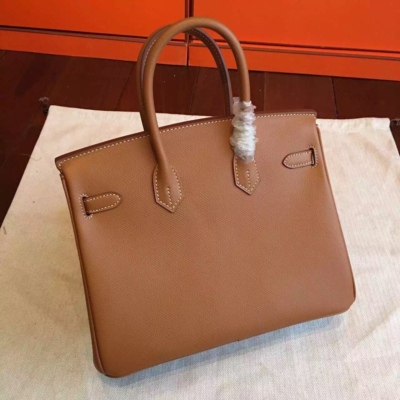 Hermes Brown Birkin 25cm Epsom Handmade Bag