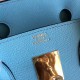 Hermes Blue Atoll Birkin 25cm Epsom Handmade Bag