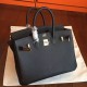 Hermes Black Birkin 25cm Epsom Handmade Bag