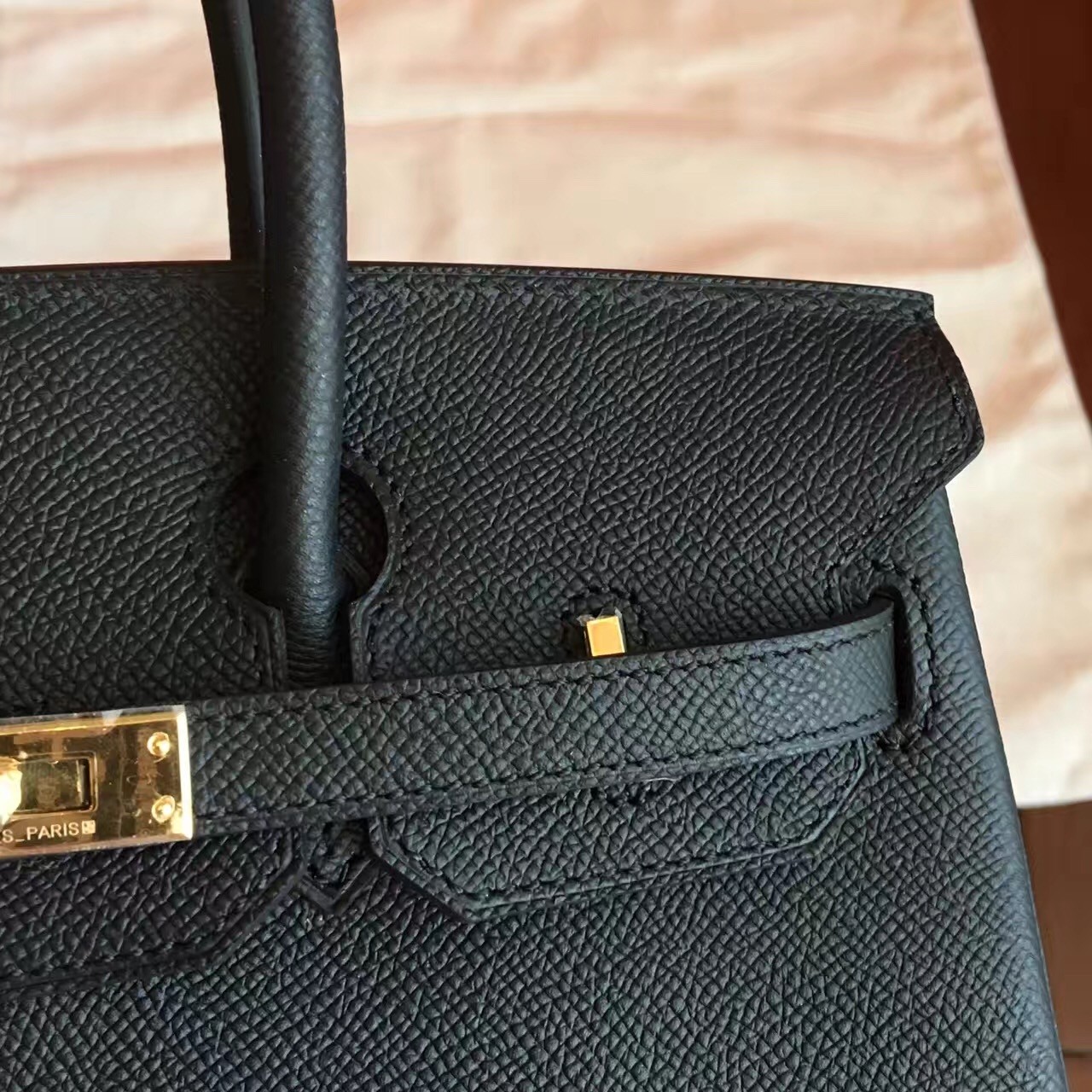 Hermes Black Birkin 25cm Epsom Handmade Bag