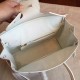 Hermes White Birkin 25cm Epsom Handmade Bag