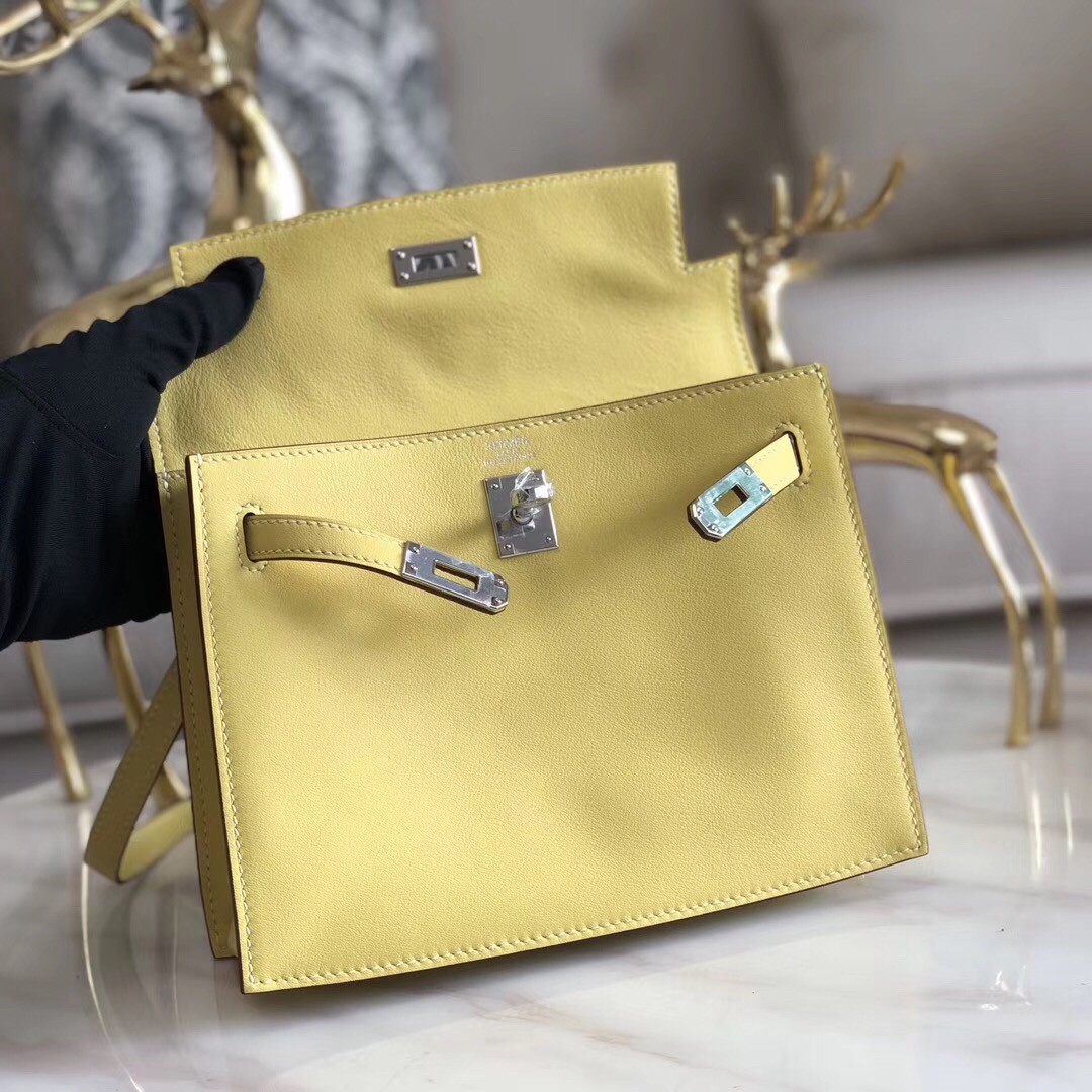 Hermes Jaune Swift Kelly Danse Bag