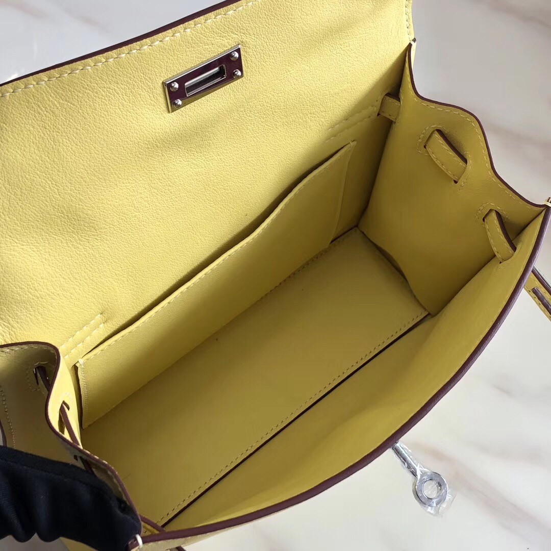 Hermes Jaune Swift Kelly Danse Bag