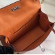 Hermes Orange Swift Kelly Danse Bag