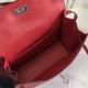 Hermes Red Swift Kelly Danse Bag