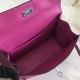 Hermes Rose Purple Swift Kelly Danse Bag