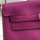 Hermes Rose Purple Swift Kelly Danse Bag