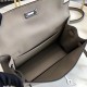 Hermes Grey Swift Kelly Danse Bag