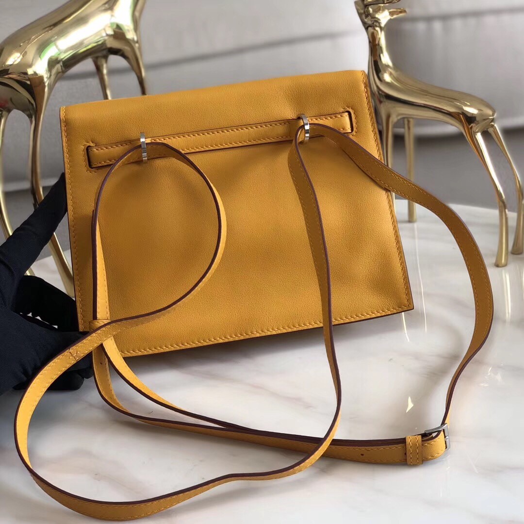 Hermes Yellow Swift Kelly Danse Bag