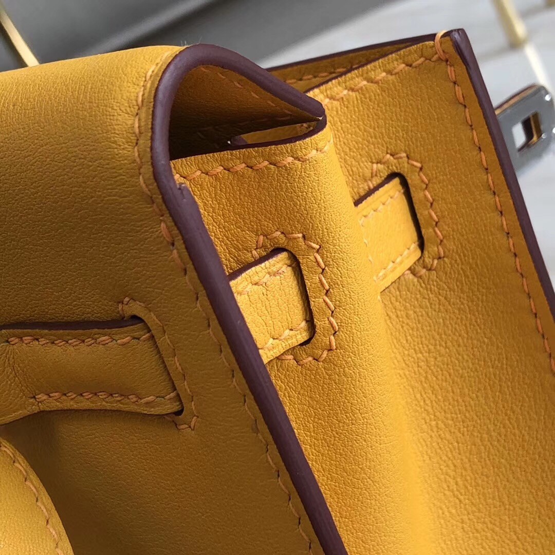 Hermes Yellow Swift Kelly Danse Bag