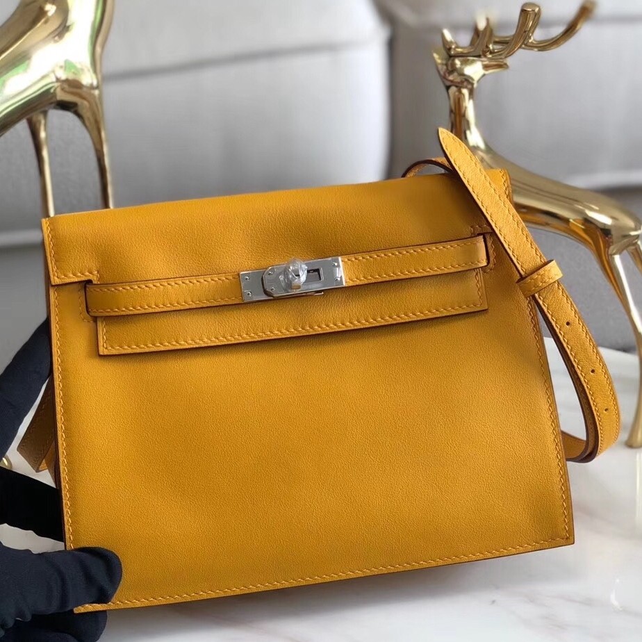 Hermes Yellow Swift Kelly Danse Bag