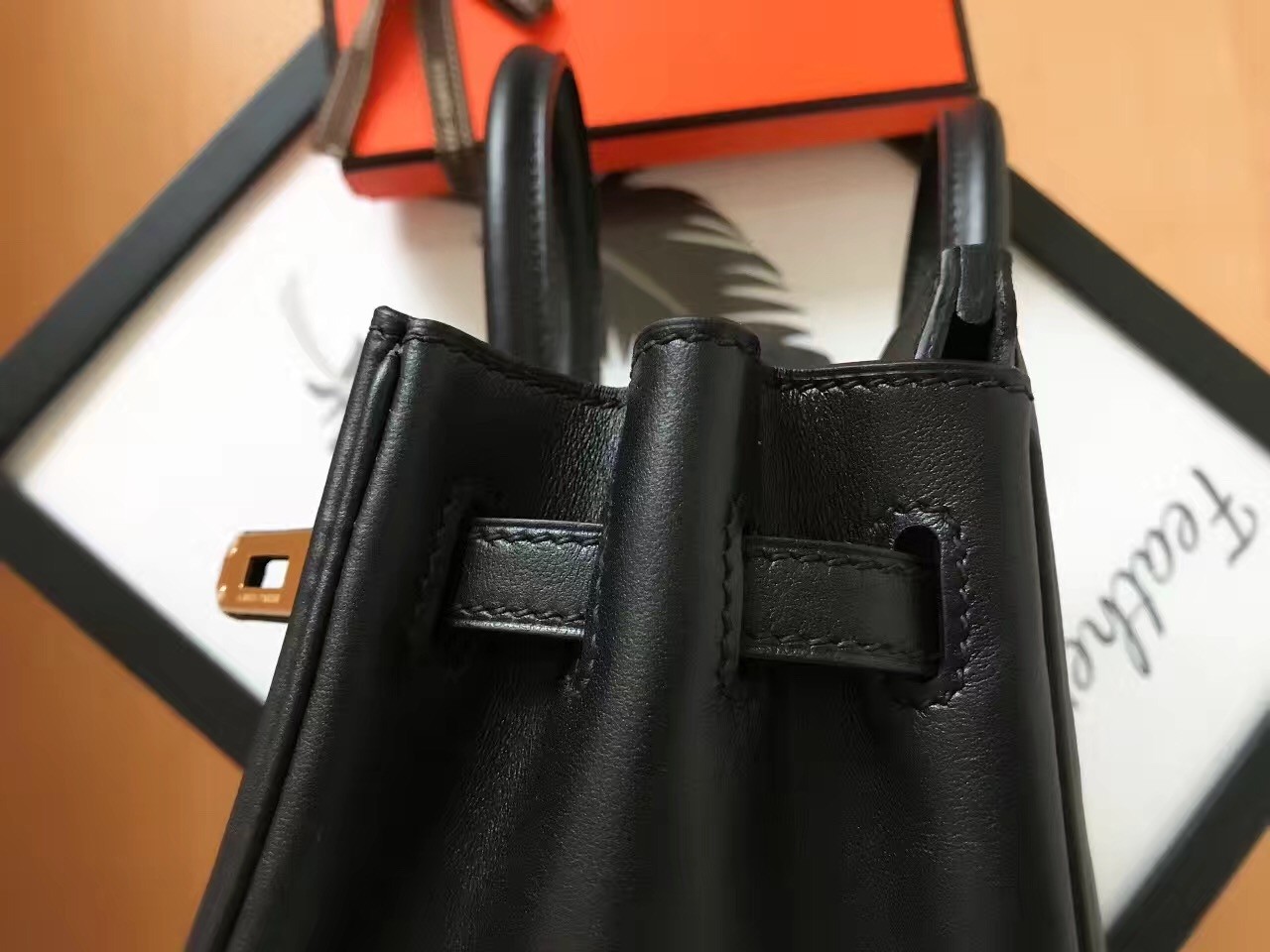 Hermes Black Birkin 25cm Swift Handmade Bag