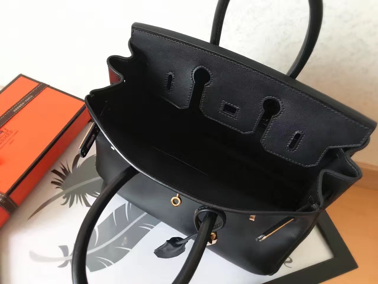 Hermes Black Birkin 25cm Swift Handmade Bag