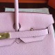 Hermes Pink Clemence Birkin 40cm Handmade Bag