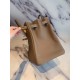 Hermes Taupe Clemence Birkin 40cm Handmade Bag