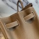 Hermes Taupe Clemence Birkin 40cm Handmade Bag