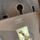 Hermes Taupe Clemence Birkin 40cm Handmade Bag