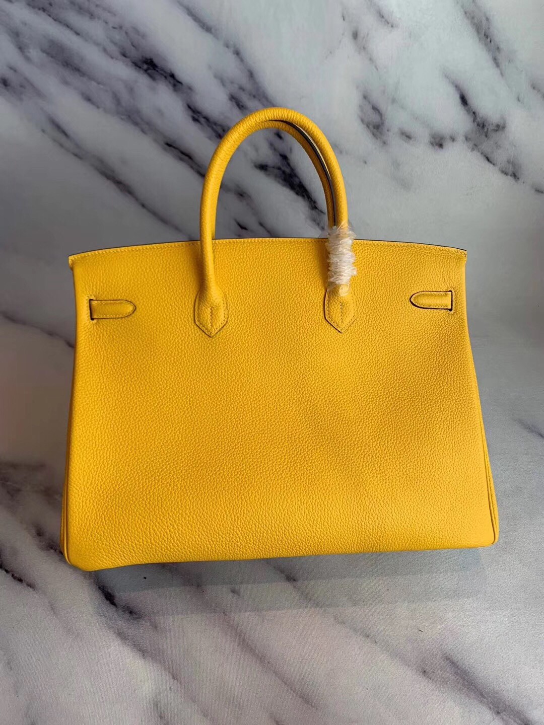 Hermes Yellow Clemence Birkin 40cm Handmade Bag