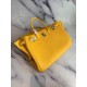 Hermes Yellow Clemence Birkin 40cm Handmade Bag