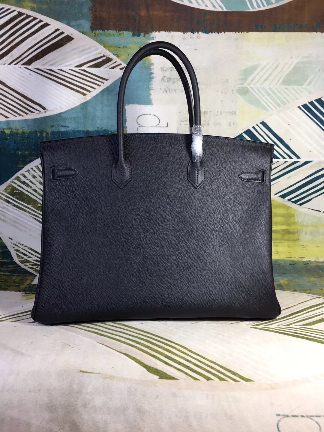 Hermes Black Epsom Birkin 40cm Handmade Bag