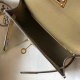 Hermes Kelly Mini II Bag In Vanille Crocodile Embossed Leather