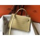 Hermes Kelly Mini II Bag In Vanille Crocodile Embossed Leather