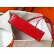 Hermes Kelly Mini II Bag In Red Crocodile Embossed Leather