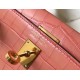 Hermes Kelly Mini II Bag In Pink Crocodile Embossed Leather