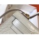 Hermes Kelly Mini II Bag In Beton Crocodile Embossed Leather