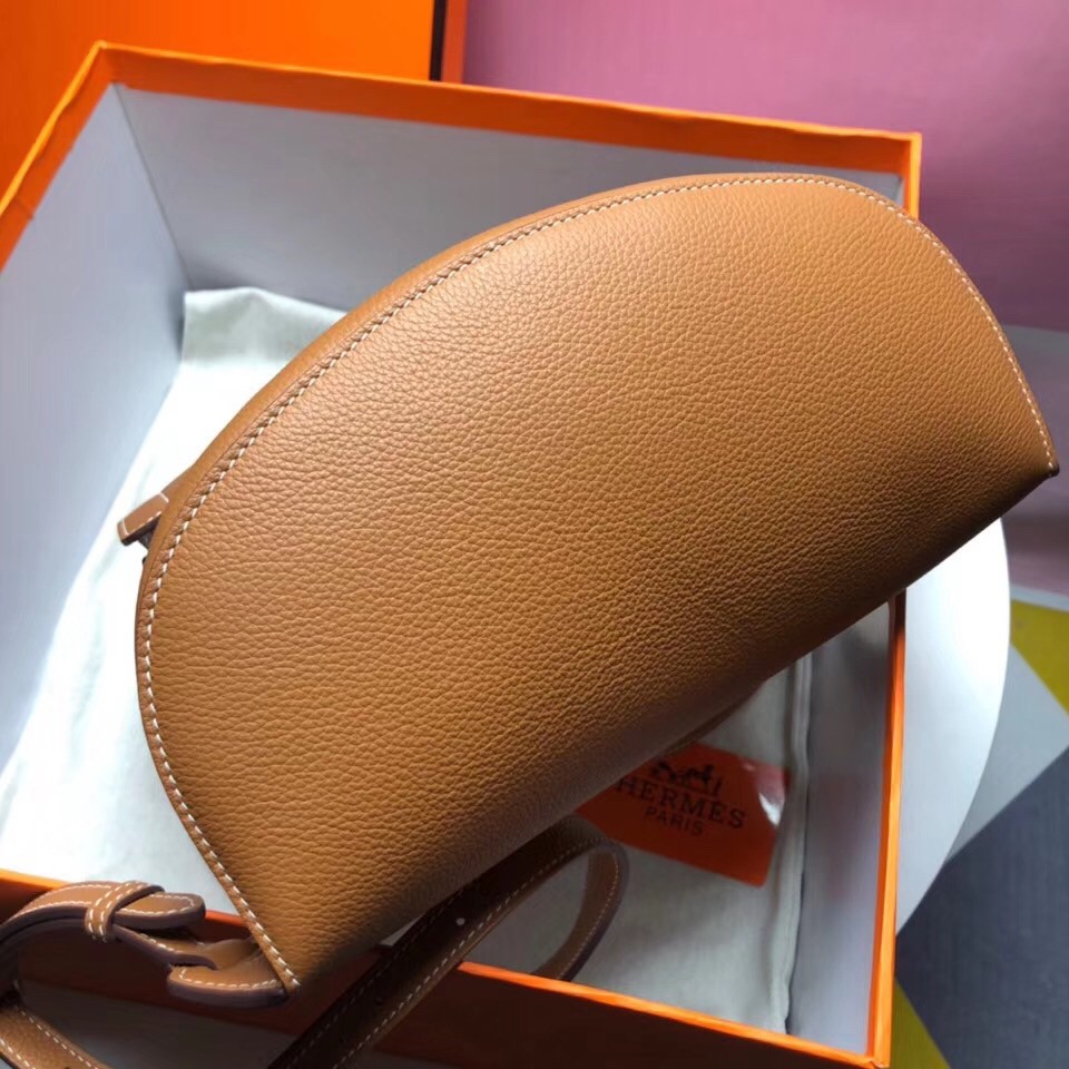 Hermes GR24 Backpack In Gold Everycolor Calfskin