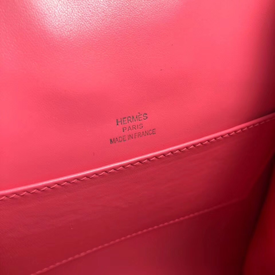 Hermes GR24 Backpack In Pink Everycolor Calfskin