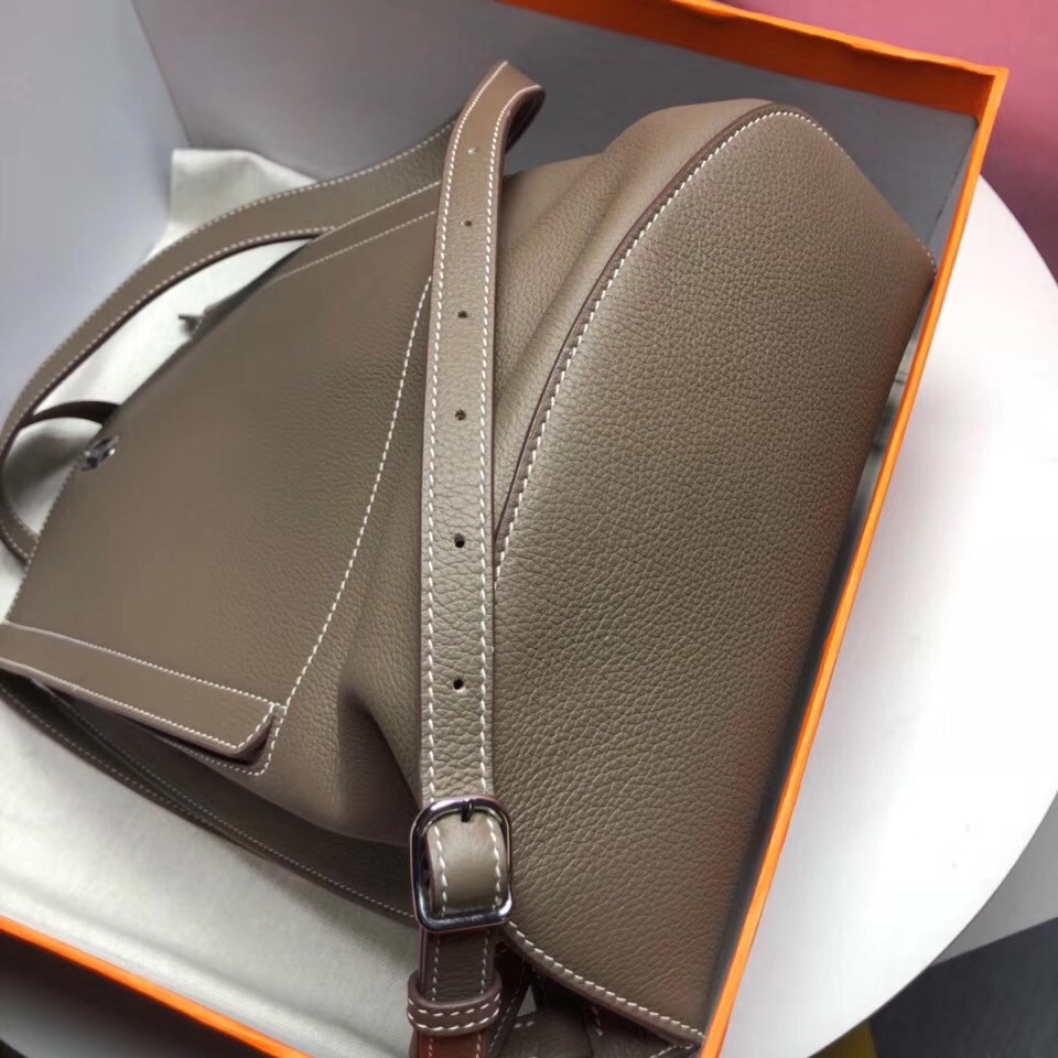 Hermes GR24 Backpack In Taupe Everycolor Calfskin